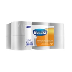 Belleza - Belleza Optimal Tek Çekmeli Tuvalet Kağıdı 81m 12 Rulo Belleza - Belleza Optimal Tek Çekmeli Tuvalet Kağıdı 81m 12 Rulo