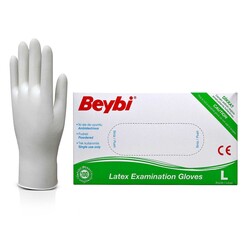 Beybi Latex Muayene Eldiveni Pudralı L 100lü
