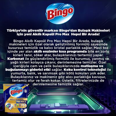 Bingo Akıllı Kapsül Pro Max Bulaşık Makinesi Tableti 60'lı