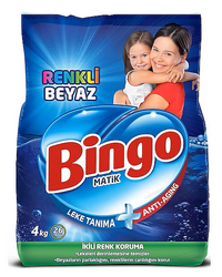 Bingo - Bingo Çamaşır Deterjanı 4 kg Renkli - Beyaz