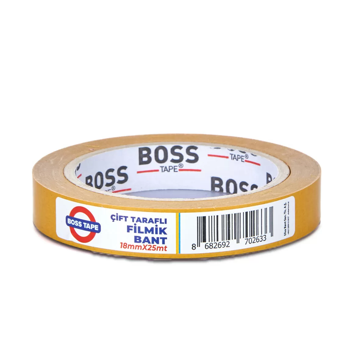 Boss Tape Çift Taraflı Filmik Bant 18mmx25mt BT-05011