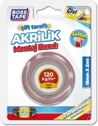 Boss - Boss Tape Çift Taraflı Silikonize Bant 18mmx2mm BT-01001