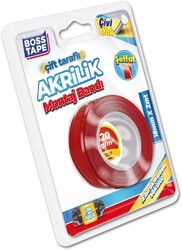 Boss Tape Çift Taraflı Silikonize Bant 18mmx2mm BT-01001 - Thumbnail
