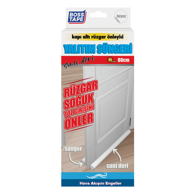 Boss Tape Kapı Altı Yalıtım Süngeri Suni Deri 80 cm Beyaz BT-04022