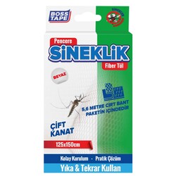 Boss - Boss Tape Sineklik Beyaz Cırt Bantlı 125x150 cm BT-04002