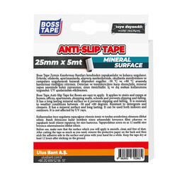 Boss Tape Zemin Merdiven Kaydırmaz Bant 25mmx5mt Siyah BT-10002 - Thumbnail