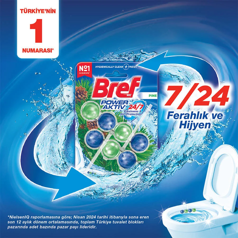 Bref WC Topu Power Activ 4 lü Pine-Çam 2 Lİ PAKET