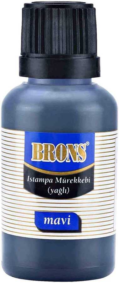 Brons Istampa Mürekkebi Yağlı 30cc Mavi Br-315