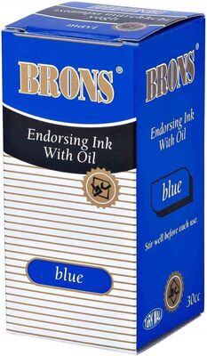 Brons Istampa Mürekkebi Yağlı 30cc Mavi BR-315