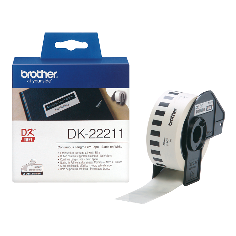 Brother P-touch Sürekli Film Etiket 29mmx15.24m Dk22211