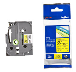 Brother - Brother P-Touch TZ-tape 24mm Sarı-Siyah Etiket 24TZE-651 Brother - Brother P-Touch TZ-tape 24mm Sarı-Siyah Etiket 24TZE-651
