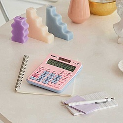 Casio MX-12B-PKLB Açık Pembe+Açık Mavi 12 Hane Masa Üstü Hesap Makinesi - 3