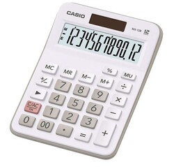 Casio MX-12B-WE Beyaz 12 Hane Masa Üstü Hesap Makinesi - Thumbnail