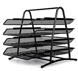 Cassa Evrak Rafı Metal 4lü Siyah 8934