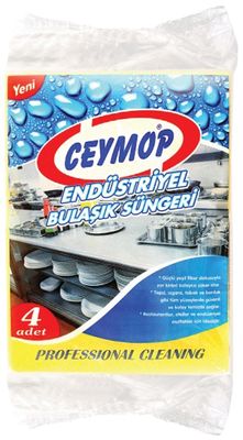 Ceymop Endüstriyel Bulaşık Süngeri 4lü