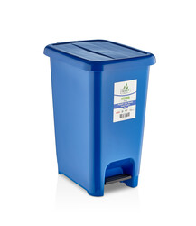 Ceymop - Ceymop Çöp Kovası Slim Pedallı Mavi 50lt
