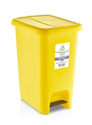 Ceymop - Ceymop Çöp Kovası Slim Pedallı Sarı 30lt