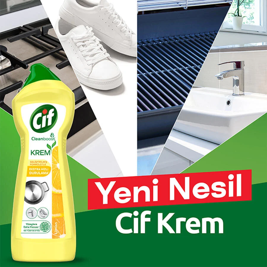 Cif Krem Temizleyici Limonlu 750 ml