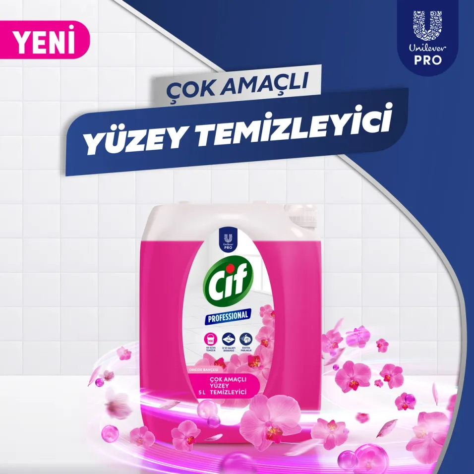 Cif U-PRO Professional Çok Amaçlı Yüzey Temizleyici Orkide Bahçesi 5 lt - Thumbnail