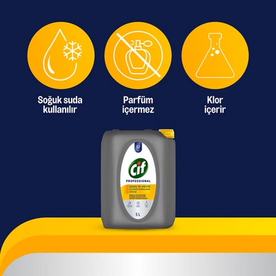 Cif U-PRO Professional Sebze Ve Meyve Hijyenik Durulama Ürünü 5 l 
