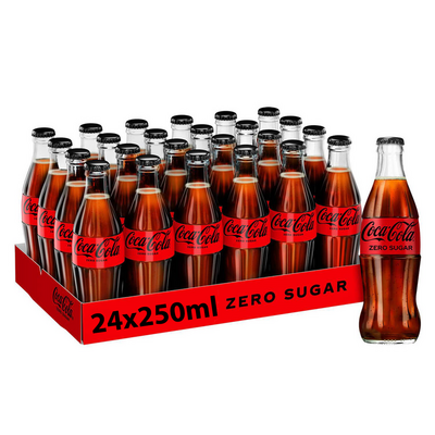 Coca Cola Zero Cam Şişe 250ml 24lü