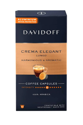 Davidoff Crema Elegant Lungo Nespresso Uyumlu Kapsül Kahve 10 Adet