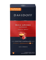 Tchibo - Davidoff Rich Aroma Espresso Nespresso Uyumlu Kapsül Kahve 10 Adet