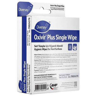 Diversey Oxivir Plus Single Wipe Hijyenik Mendil 10 lu 70024370