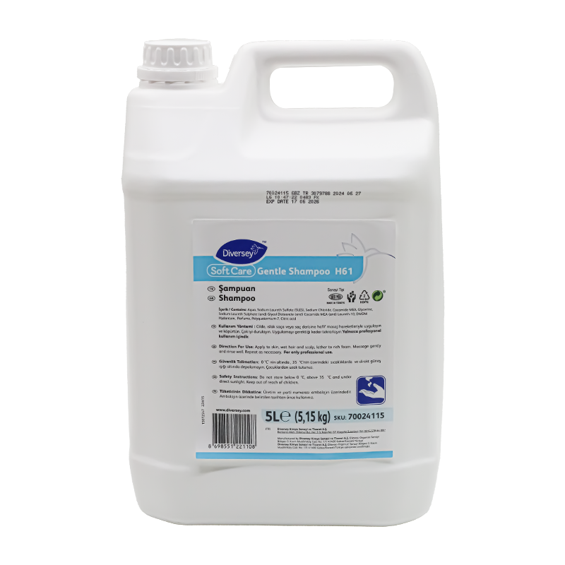 Diversey Saç Şampuanı Caregentle Shampoo H61 5,15 Kg 70024115