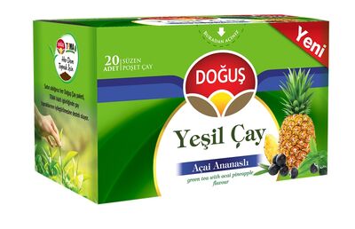 Doğuş Bitki Çayı Bardak Poşet Yeşil Çay Açai Ananaslı 20 li