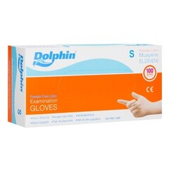 Dolphin - Dolphin Latex Eldiven Pudrasız S 100lü