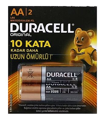 Duracell Alkalin AA Pil 2li - 1