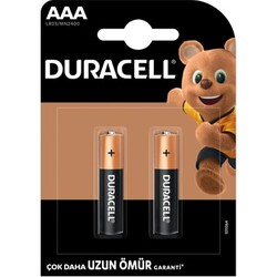 Duracell - Duracell Alkalin AAA İnce Kalem Pil 2li Duracell - Duracell Alkalin AAA İnce Kalem Pil 2li