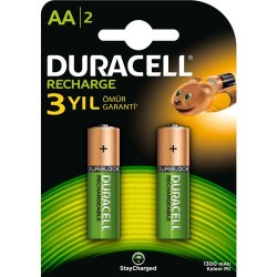 Duracell - Duracell Pil AA Şarjlı 2li 1300mah