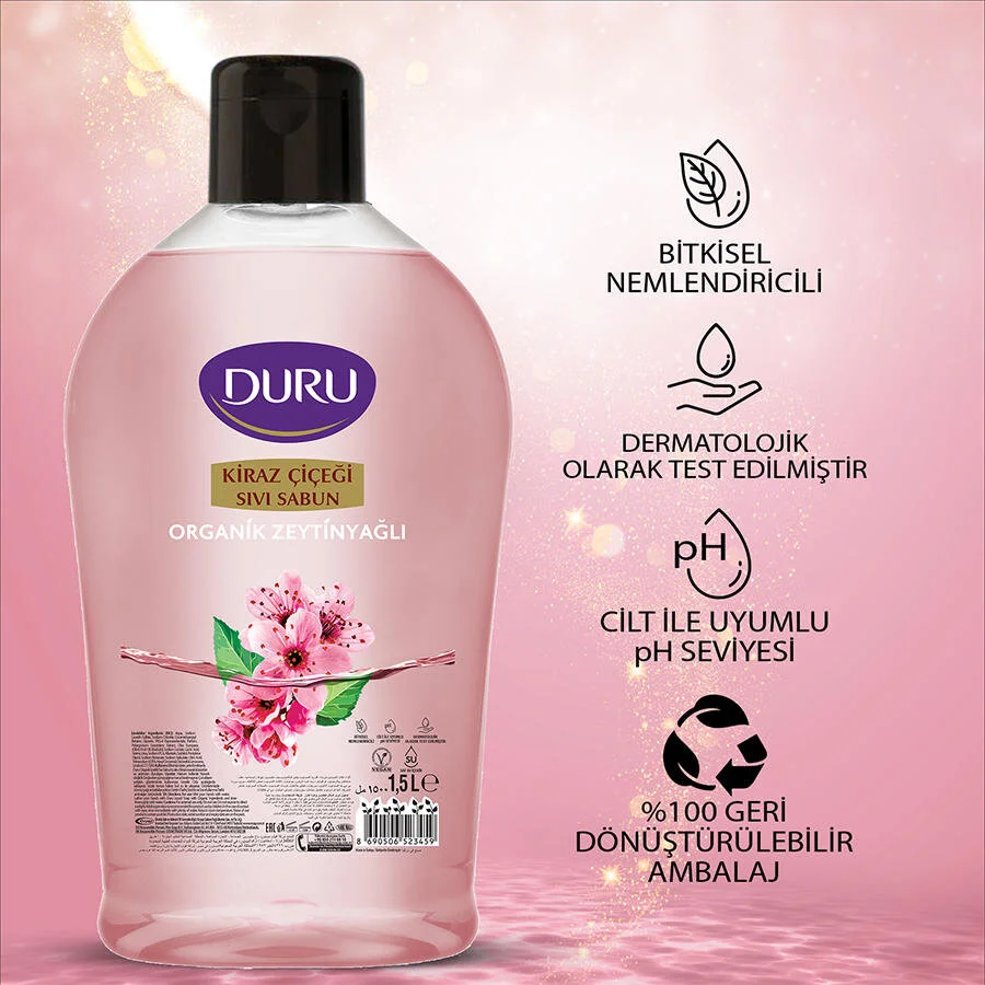 Duru Sıvı Sabun 1500ml Kiraz Çiçeği - Thumbnail