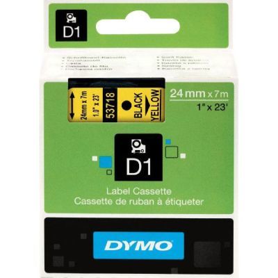 Dymo D1 Yedek Şerit 24mmx7m Sarı/Siyah 53718