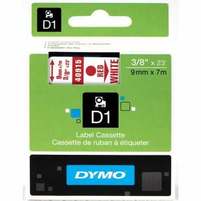 Dymo D1 Yedek Şerit 9mmx7m Beyaz/kırmızı 40915