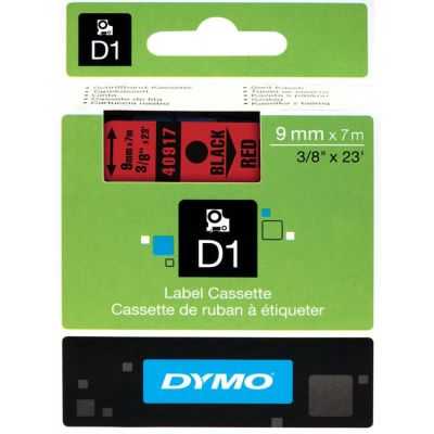 Dymo D1 Yedek Şerit 9mmx7m Kırmızı/siyah 40917
