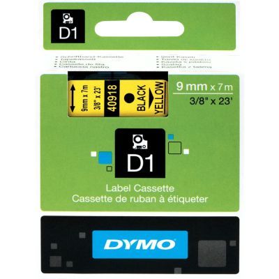 Dymo D1 Yedek Şerit 9mmx7m Sarı/Siyah 40918