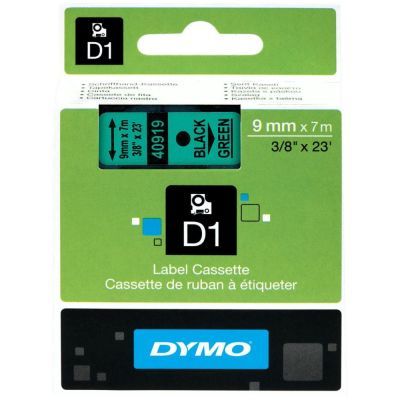 Dymo D1 Yedek Şerit 9mmx7m Yeşil/Siyah 40919