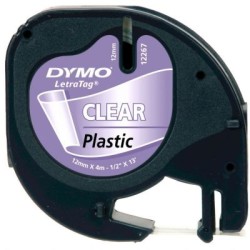 Dymo - Dymo LetraTag Plastik Şerit Şeffaf 12mmx4m