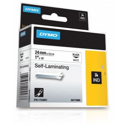 Dymo RhinoPro Lamine Vinil 24mmx5.5m Beyaz/Siyah 1734821