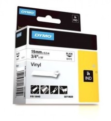Dymo - Dymo RhinoPro Renkli Vinil Şerit 19mmx5.5m Beyaz/Siyah 18445 Dymo - Dymo RhinoPro Renkli Vinil Şerit 19mmx5.5m Beyaz/Siyah 18445