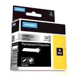 Dymo - Dymo RhinoPro Sabit Polyester Şerit 19mmx5.5m Gri/Siyah 18487 Dymo - Dymo RhinoPro Sabit Polyester Şerit 19mmx5.5m Gri/Siyah 18487