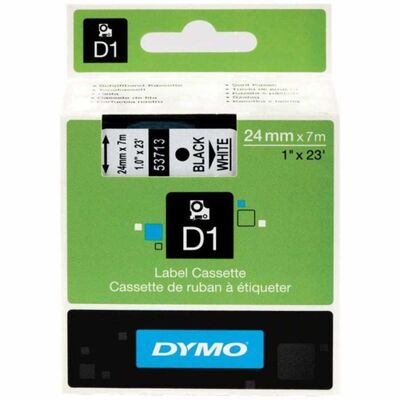 Dymo Şerit D1 24mmx7m Beyaz-Siyah (53713S) S0720930