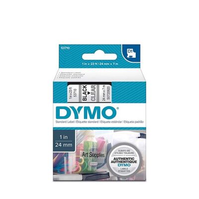 Dymo Şerit D1 24mmx7m Şeffaf-Siyah (53710) S0720920