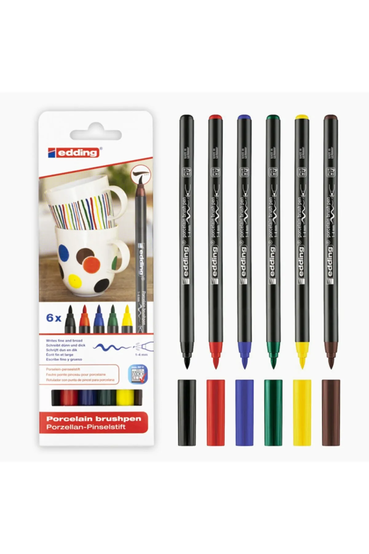 Edding Porselen Kalemi 4200/6S 6 lı Standart Renkler ED4200K6000