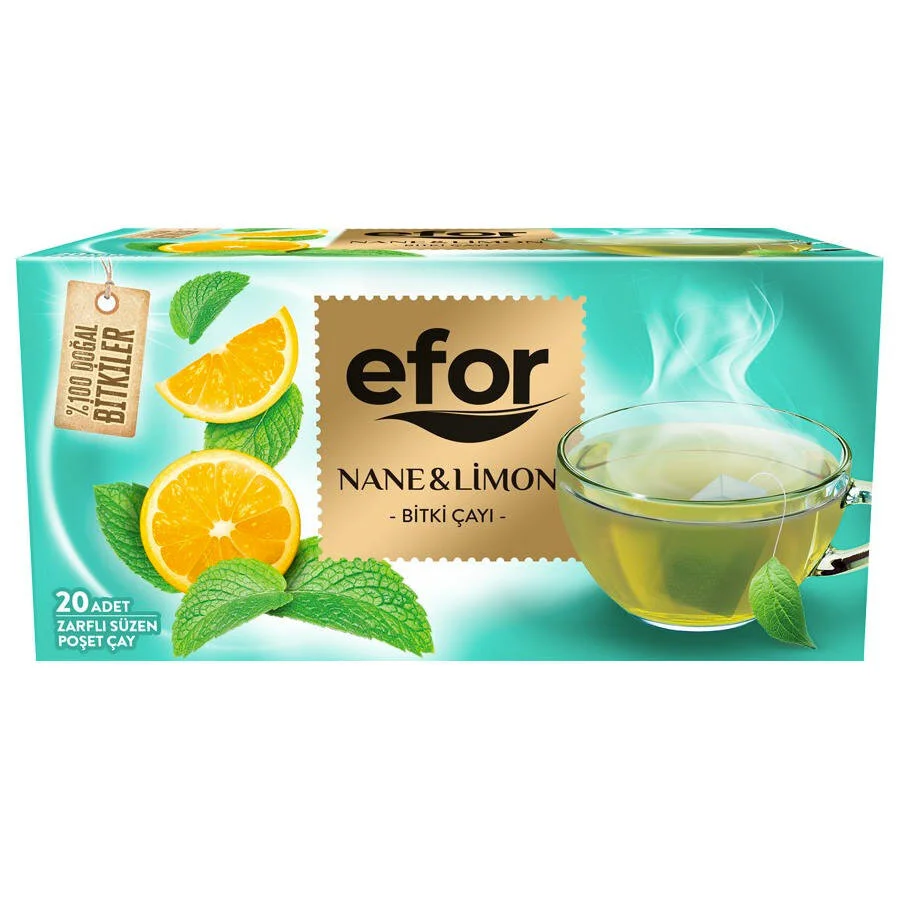 Efor Bitki Çayı Bardak Poşet Nane&Limon 20li