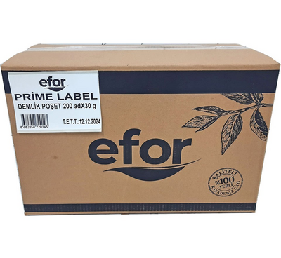 Efor Demlik Poşet Çay Prime Label Jumbo 30gr 200 lü