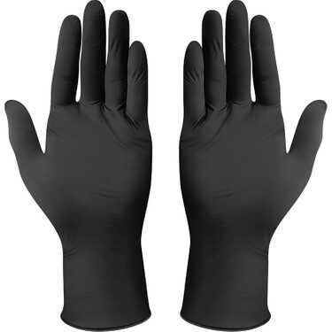 Eldiven Nitril Pudrasız Siyah S 100lü